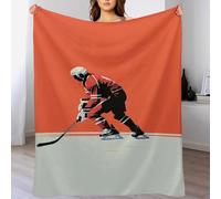DCCCY Fleece Blanket Ice Hockey Throw for Sofa & Bed, Plush Cozy Fuzzy Throws, Super Soft And Warm Fluffy Blanket for All Seasons, 150×200cm