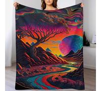 DCCCY Psychedelic Throw Blanket, Soft Lightweight Blankets Breathable And Moisture Absorption for All Season for Couch/Bed, 140×180cm