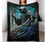 DCCCY Skull Throw Blanket, Soft Lightweight Blankets Breathable And Moisture Absorption for All Season for Couch/Bed, 140×180cm