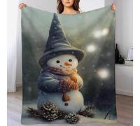 DCCCY Snowman Blanket, Fluffy Super Warm & Soft Throw, As Sofa Cushion Bedspread Or Living Room Blankets 100×130cm
