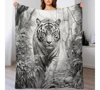 DCCCY Tiger Blanket Throw Bedspread Soft Fluffy Warm Light Flannel Fabric Perfect for Adults Or Children's Gifts 180×200cm