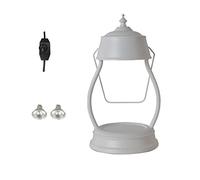 DCDCD Candle Warmers With 2PCS Lamp 35W GU10 Safety Hurricane Candle Warmer Lantern For Top-Down Candle Melting Table Decor Lighting(Bianco)