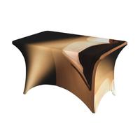 DCEHGEW 4FT Spandex Rectangular Table Cloth, The Book Printed Fitted Elastic Tablecloths Washable Table Cover for Event, Wedding, Banquet & Party
