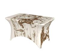 DCEHGEW 4FT Spandex Rectangular Table Cloth, West Desert with Cowboys Riding Horses Printed Fitted Elastic Tablecloths Washable Table Cover for Event, Wedding, Banquet & Party