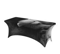 DCEHGEW 6FT Spandex Rectangular Table Cloth, polar bear Printed Fitted Elastic Tablecloths Washable Table Cover for Event, Wedding, Banquet & Party