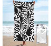 DCEHGEW Abstract Animal Zebra Printed Quick Dry Bath Towel 80x160 CM, Highly Absorbent Bath Sheet with Bag for Beach, Travel, Hotel and Home