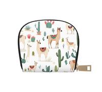 DCEHGEW Alpaca Llama Credit Card Holder Pouch Shell Wallet Business Card Case Storage Zipper Coin Pocket Purse Xmas Gift