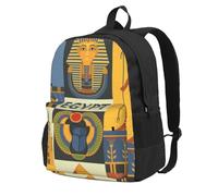 DCEHGEW Ancient Egypt Tribe Series Printed Travel Laptop Backpack, Lightweight School Bag for Hiking and Casual Daypack Use