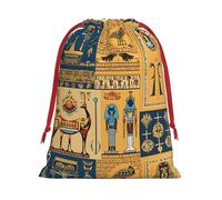DCEHGEW Ancient Egypt Tribe Series Soft Drawstring Gift Wrapping Bags, Reusable Polyester Pouch Storage Bag for Christmas, Halloween, Party Favors, Jewelry, Small Size: 7.9x10.6 inches