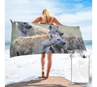 DCEHGEW Animals Hyena Printed Quick Dry Bath Towel 140x70 CM, Highly Absorbent Bath Sheet with Bag for Beach, Travel, Hotel and Home