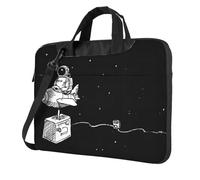 DCEHGEW Astronaut galaxy trippy Printed Laptop Bag 14 inch, Triple-Layers Protection Shockproof Crossbody Laptop Shoulder Bag for Men Women