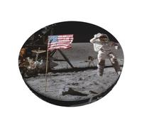 DCEHGEW Astronaut on The Moon Prints Bar Stool Seat Covers 12 inch Round Elastic Stool Cover Soft Washable Slipcovers for Kitchen, Home, and Restaurant