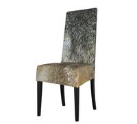 DCEHGEW Blue Eyes Wolf Prints Dining Chair Covers, Washable Removable Restaurant Seat Protectors, Bar Stool & Kitchen Chair Cushion Covers, Home Decor