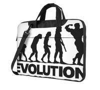 DCEHGEW Bodybuilding Evolution Printed Laptop Bag 13 inch, Triple-Layers Protection Shockproof Crossbody Laptop Shoulder Bag for Men Women