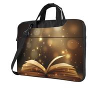 DCEHGEW Book under the light Printed Laptop Bag 15.6 inch, Triple-Layers Protection Shockproof Crossbody Laptop Shoulder Bag for Men Women