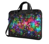 DCEHGEW Bright Beautiful Colorful Art Printed Laptop Bag 14 inch, Triple-Layers Protection Shockproof Crossbody Laptop Shoulder Bag for Men Women