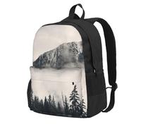 DCEHGEW Canadian Smokey Mountain Cliff Printed Travel Laptop Backpack, Lightweight School Bag for Hiking and Casual Daypack Use