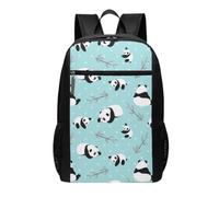 DCEHGEW Cartoon Panda Bear Printed Travel Laptop Backpack - Lightweight School Bag for Casual Daypack, Hiking Daypack
