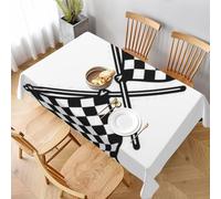 DCEHGEW Checkered Flags Race Flag Prints Rectangle Tablecloth 152x228 CM, Waterproof Fabric Table Cloth for Dining Table, Farmhouse Table Cover for Kitchen Dining Tabletop Decoration