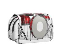 DCEHGEW Cool Drum Set Prints Flap Pencil Case Stylish Storage Bag, Double Layer Large Capacity Pen Pouch for School Office Travel