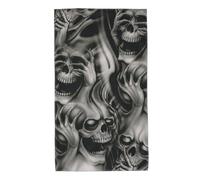 DCEHGEW Cool Evil Skull Printed Microfibre Towel 40x70 CM Skin-Friendly Absorbent Face and Hand Towel for Swimming, Camping, Gym, Beach and Travel