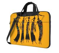 DCEHGEW Creative African Culture Printed Laptop Bag 14 inch, Triple-Layers Protection Shockproof Crossbody Laptop Shoulder Bag for Men Women