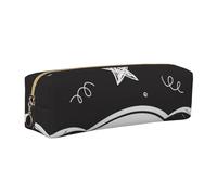 DCEHGEW Cute Cartoon Pandas Printed Leather Pencil Case Cute Stationery Organizer Simple Makeup Bag Pen Pouch, Gold Zipper