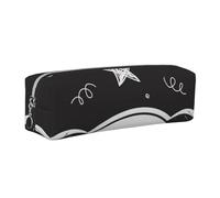 DCEHGEW Cute Cartoon Pandas Printed Leather Pencil Case Cute Stationery Organizer Simple Makeup Bag Pen Pouch, Silver Zipper