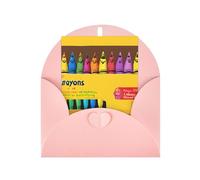 DCEHGEW Cute Crayons Box Personalized Christmas Thanksgiving Greeting Card 6x4 inches with Pink Envelope for Business Wedding Birthday Housewarming Holiday Card for Family Friends Teachers 1 pc