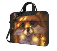 DCEHGEW Cute fox Printed Laptop Bag 15.6 inch, Triple-Layers Protection Shockproof Crossbody Laptop Shoulder Bag for Men Women