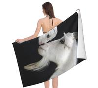 DCEHGEW cute goat mother Prints Microfiber Beach Towel 80x130 CM Quick-Dry Absorbent Pool Towel for Swim Gym Travel