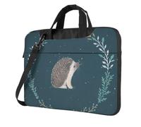 DCEHGEW Cute Little Hedgehog Printed Laptop Bag 14 inch, Triple-Layers Protection Shockproof Crossbody Laptop Shoulder Bag for Men Women
