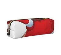 DCEHGEW Cute Santa Claus Printed Leather Pencil Case Cute Stationery Organizer Simple Makeup Bag Pen Pouch, Gold Zipper