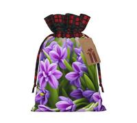 DCEHGEW Drawstring Gift Bags (Hyacinth Purple) Print Present Wrap Bags 4.7 x 6.9 inches Reusable Pouches Cloth Storage Bag for Christmas Wedding Birthday Parties Anniversary Supplies