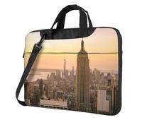 DCEHGEW Empire State Building Printed Laptop Bag 15.6 inch, Triple-Layers Protection Shockproof Crossbody Laptop Shoulder Bag for Men Women