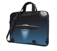 DCEHGEW Flying Saucer at Night Printed Laptop Bag 15.6 inch, Triple-Layers Protection Shockproof Crossbody Laptop Shoulder Bag for Men Women