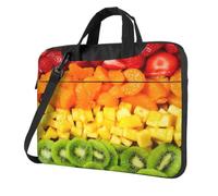 DCEHGEW Fruit Rainbow Printed Laptop Bag 13 inch, Triple-Layers Protection Shockproof Crossbody Laptop Shoulder Bag for Men Women