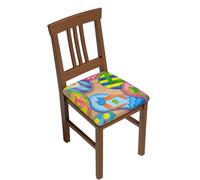 DCEHGEW Funny Flip Flops Slippers Art Sandals Prints Dining Chair Seat Covers Set 2-Pieces, Removable Washable Chair Slipcovers for Dining Room Kitchen Garden Office