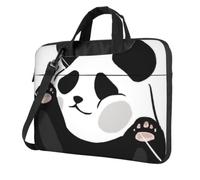 DCEHGEW Funny Panda Printed Laptop Bag 14 inch, Triple-Layers Protection Shockproof Crossbody Laptop Shoulder Bag for Men Women