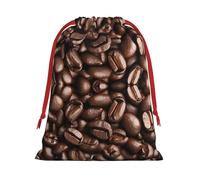 DCEHGEW Funny Roasted Coffee Beans Soft Drawstring Gift Wrapping Bags, Reusable Polyester Pouch Storage Bag for Christmas, Halloween, Party Favors, Jewelry, Large Size: 15.8x20.9 inches