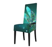 DCEHGEW Galaxy Animal Dragonfly Prints Dining Chair Covers, Washable Removable Restaurant Seat Protectors, Bar Stool & Kitchen Chair Cushion Covers, Home Decor