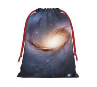 DCEHGEW Galaxy Soft Drawstring Gift Wrapping Bags, Reusable Polyester Pouch Storage Bag for Christmas, Halloween, Party Favors, Jewelry, Large Size: 15.8x20.9 inches