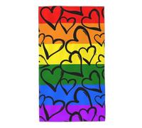 DCEHGEW Gay Pride Rainbow Pattern Printed Microfibre Towel 40x70 CM Skin-Friendly Absorbent Face and Hand Towel for Swimming, Camping, Gym, Beach and Travel