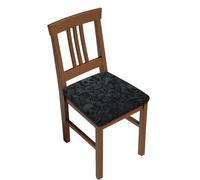 DCEHGEW Gothic wallpaper skull Prints Dining Chair Seat Covers Set 6-Pieces, Removable Washable Chair Slipcovers for Dining Room Kitchen Garden Office