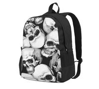 DCEHGEW Halloween Sugar Horror Skull Printed Travel Laptop Backpack, Lightweight School Bag for Hiking and Casual Daypack Use