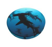 DCEHGEW Hammerhead Sharks Prints Bar Stool Seat Covers 13 inch Round Elastic Stool Cover Soft Washable Slipcovers for Kitchen, Home, and Restaurant