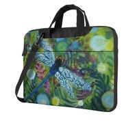 DCEHGEW Hand painted dragonfly Printed Laptop Bag 15.6 inch, Triple-Layers Protection Shockproof Crossbody Laptop Shoulder Bag for Men Women