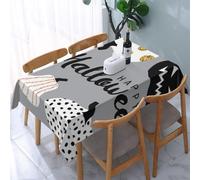 DCEHGEW Happy-Halloween-Day Prints Rectangle Tablecloth 137x183 cm, Waterproof Fabric Table Cloth for Dining Table, Farmhouse Table Cover for Kitchen Dining Tabletop Decoration