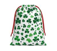 DCEHGEW happy st patrick's day Soft Drawstring Gift Wrapping Bags, Reusable Polyester Pouch Storage Bag for Christmas, Halloween, Party Favors, Jewelry, Medium Size: 11.8x15.8 inches