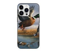DCEHGEW Hunting Flying Wild Ducks by the lake Prints Phone Case for iPhone 14 Pro Max 6.7 inch, TPU Shockproof Phone Cover Case, Full - Body Protection White